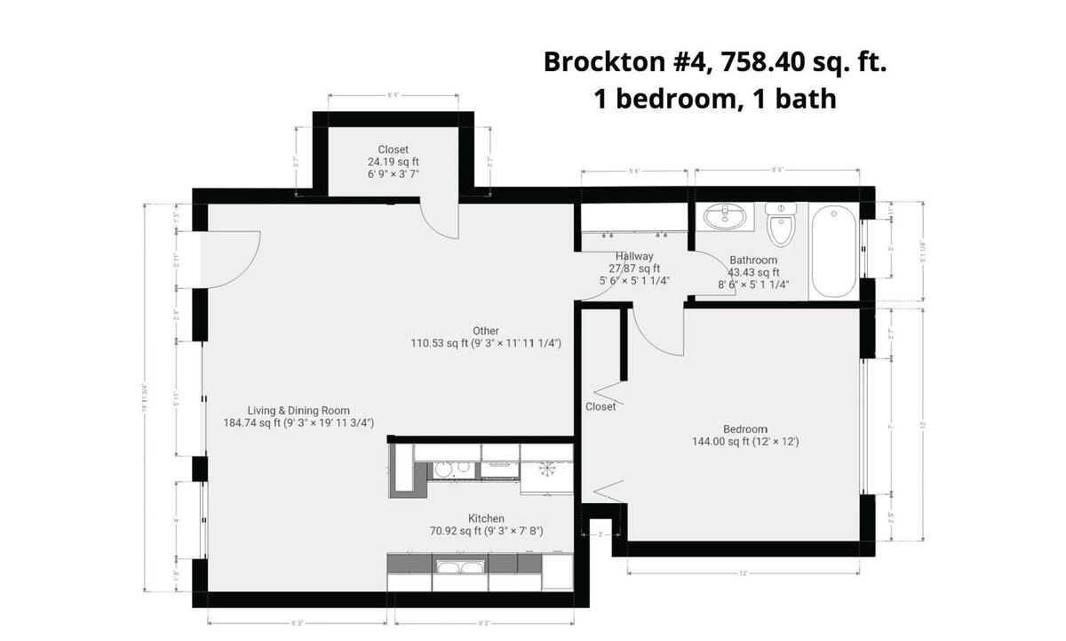Floor plan, Unit 4