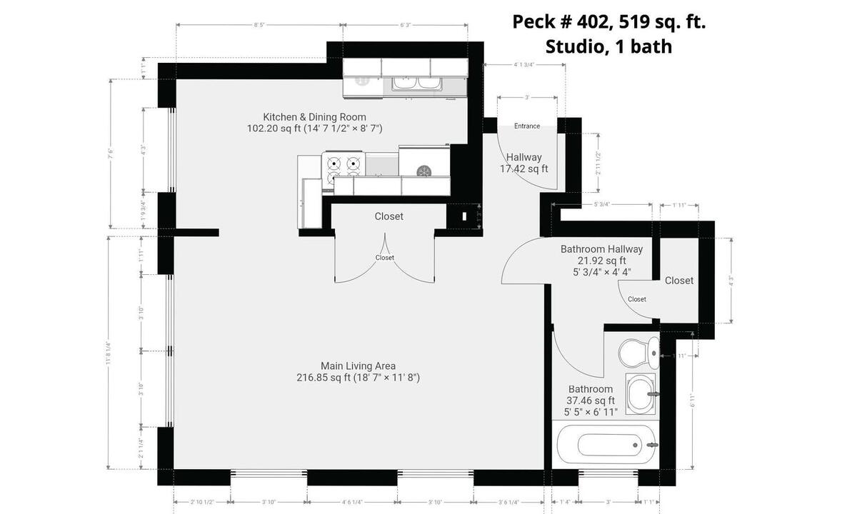 Floor plan, Unit 302, ground floor