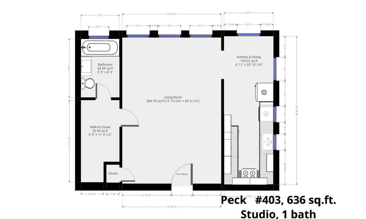 Floor plan, Unit 403