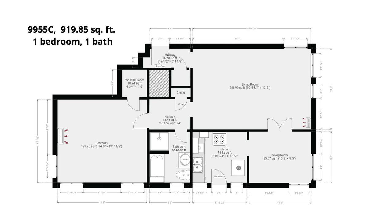 Floor plan, 9955 C