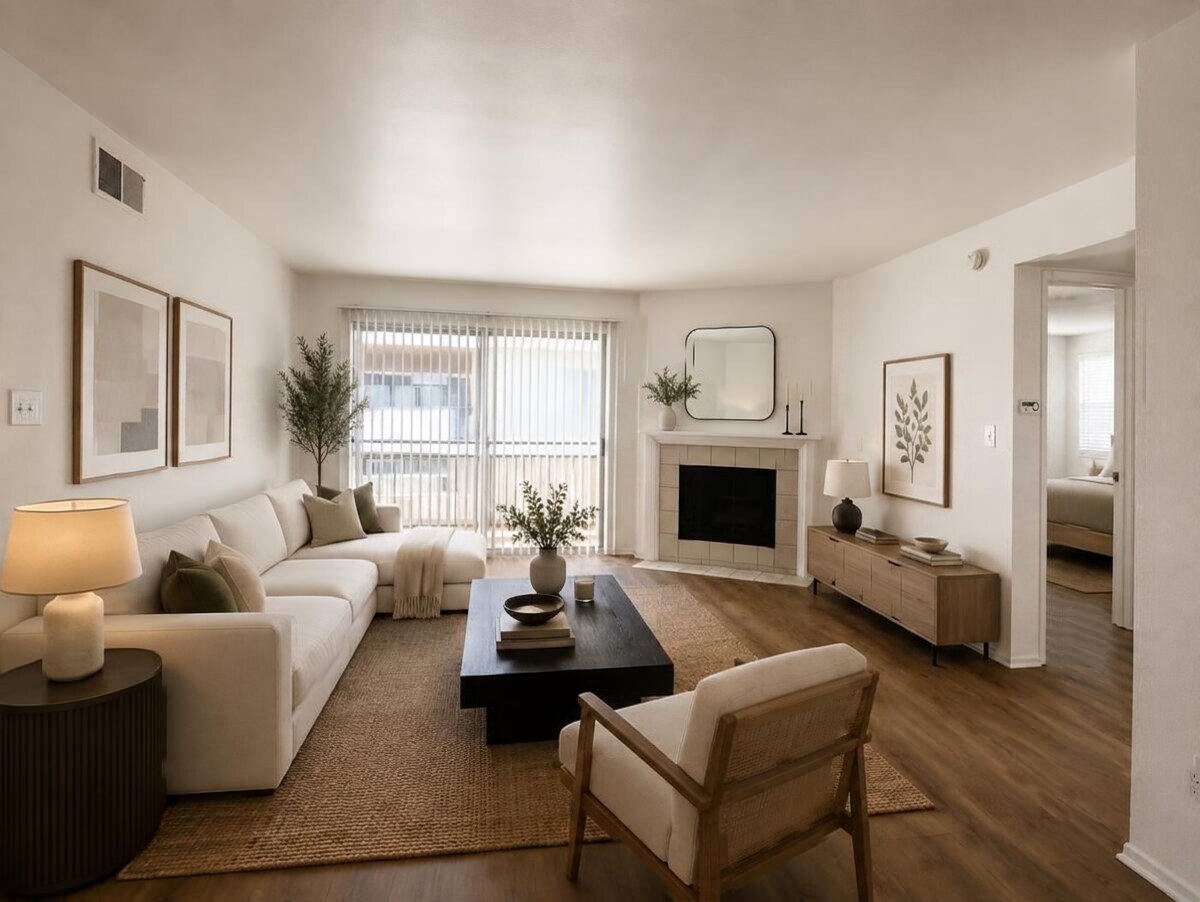 Living room at Westgate Properties, virtually furnished