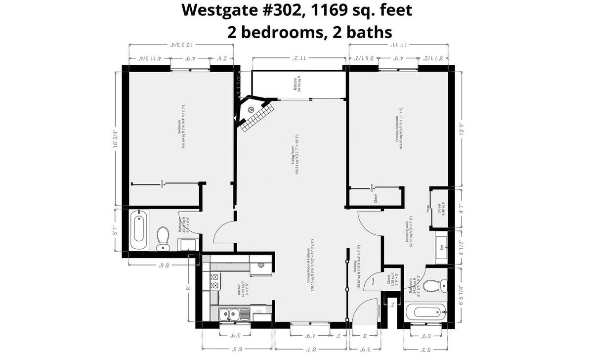 Floor plan, Unit 302